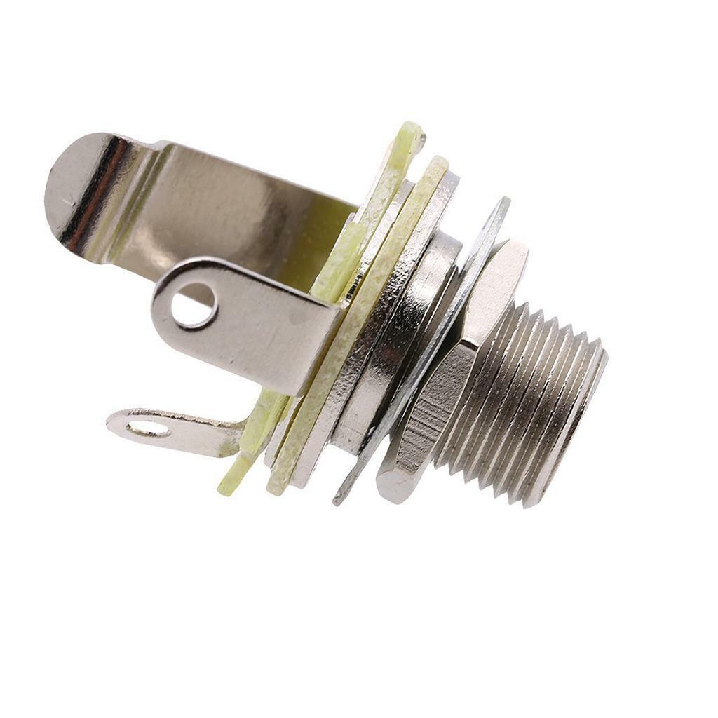 10x Electric Guitar Bass Audio 1/4" 6.35mm Mono Input Output Jack Socket DIY
