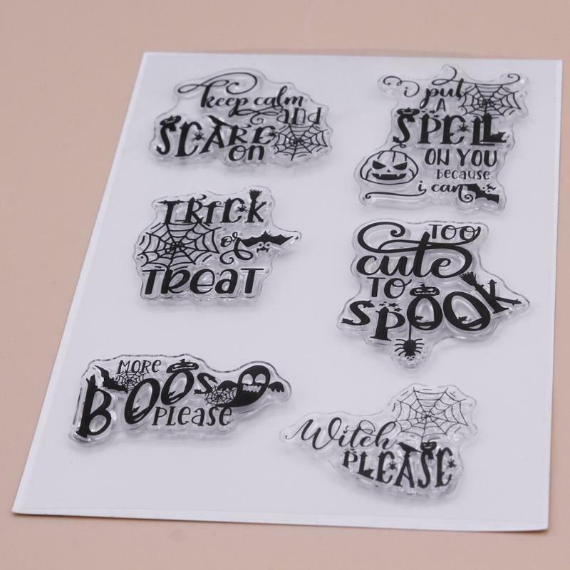Trick or Treat Silicone Clear Seal Stamp DIY Scrapbooking Embossing Photo Album