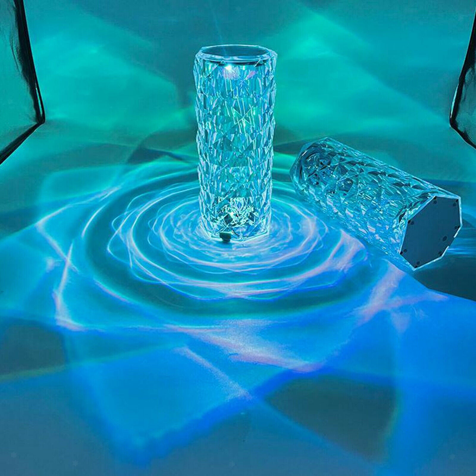 Metal Crystal Table Lamp Decorative Desk Light for Living Room Decorative