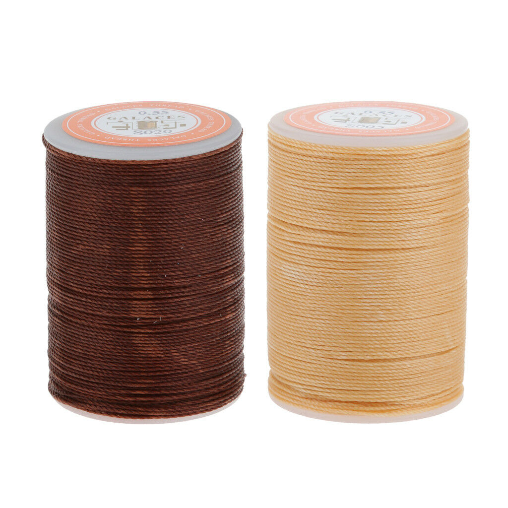 2 Spools Waxed Spool Sewing Thread Machine String For Quilting Carpet Tent