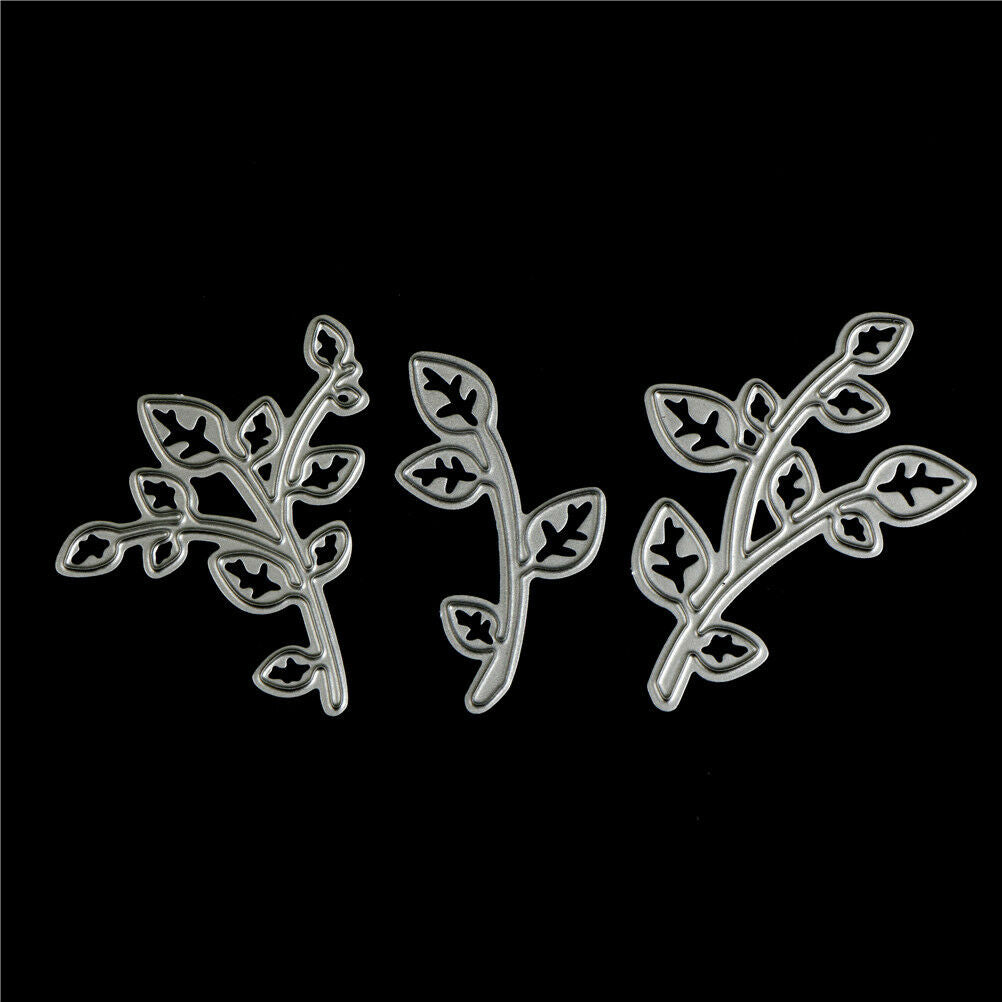 3pcs Leaves Metal Cutting Dies Stencils DIY Scrapbooking/photo album Decor ne TL