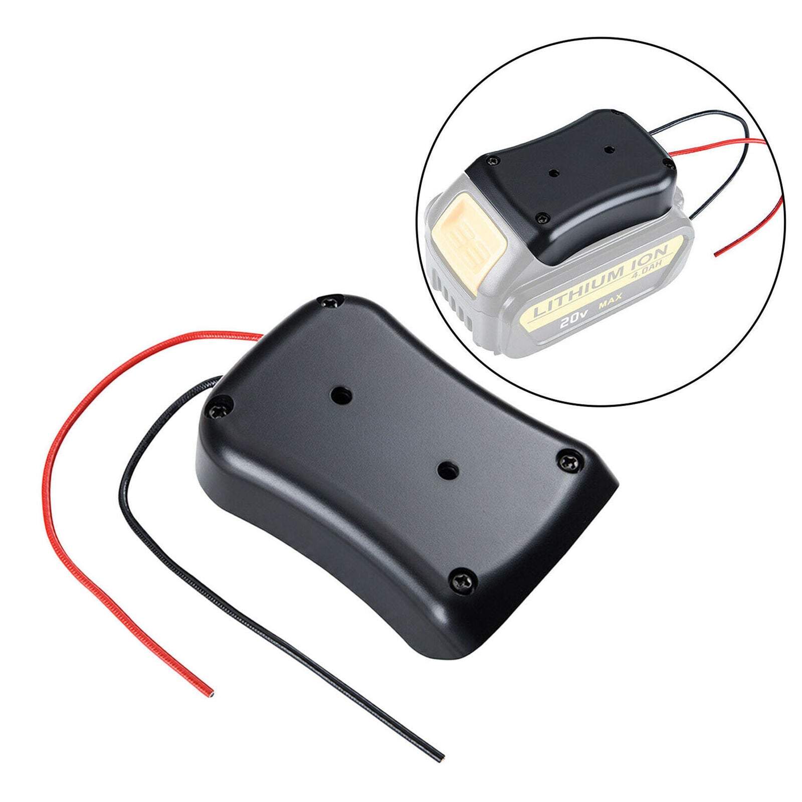 Wired Battery Adapter for Dewalt 18V Dock Power Connector 12 Gauge Robotics