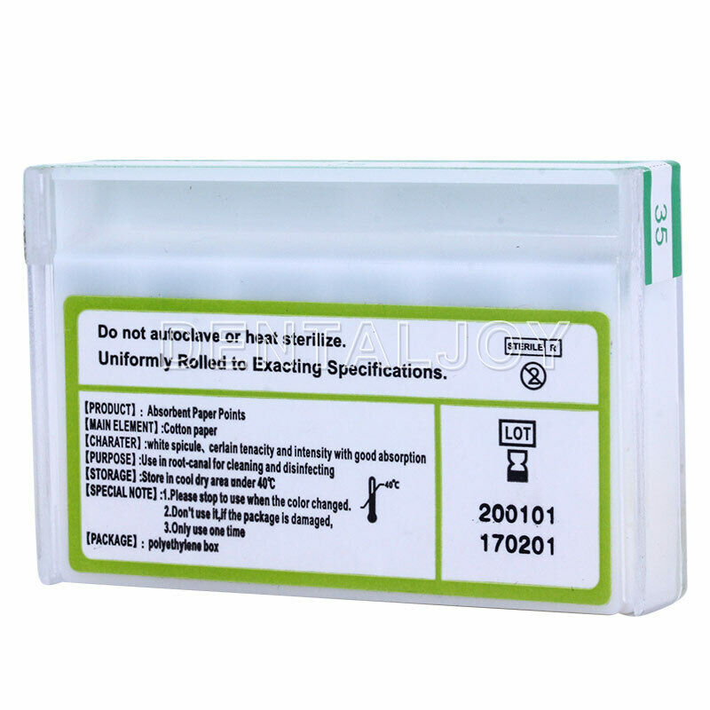 10X Dental Paper Points Endodontic Absorbent Root Cancel Fiber PP 0.04 Taper 35#