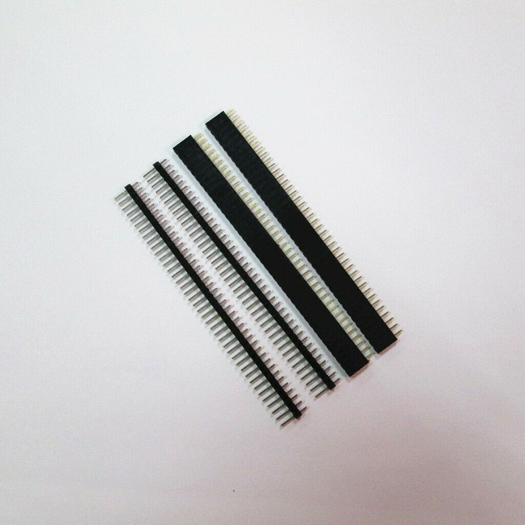 40Pcs PCB 40 Pin Male Female 2.54mm Single Row For    Prototype Header