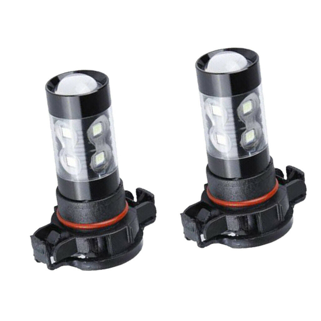 2 pieces H16 5202 50W Aluminum Fog Light Bright LED Bulbs Ice Blue
