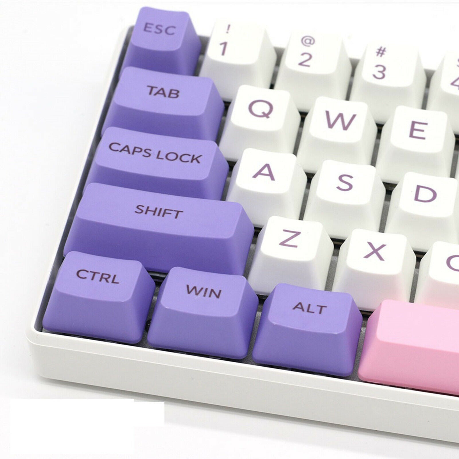 108 Key Mechanical Keyboard Keycaps Pink & Purple Anti-Slip Home Office