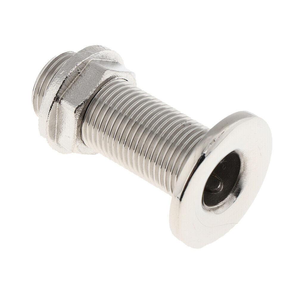 Marine Boat Thru Hull Fitting Connector / Drain, For 38mm 1-1/2 inch Hose Barb -