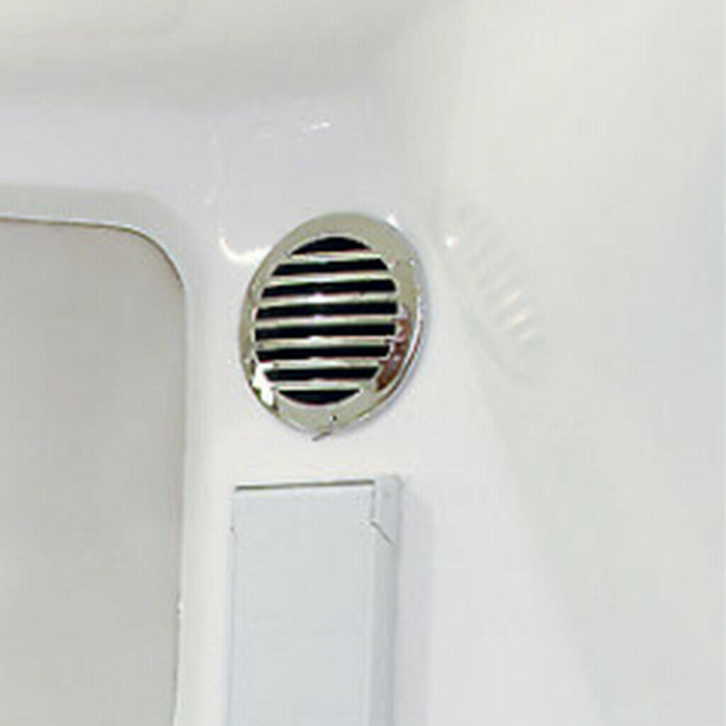 Round Louvered Vent - Marine Boat Air Vent, 316 Stainless Steel Caravan Vents