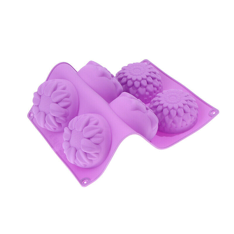 6-Sunflowers Mold Cake Mold Soap Mold Silicone Mould For Ice lattice tr.l8