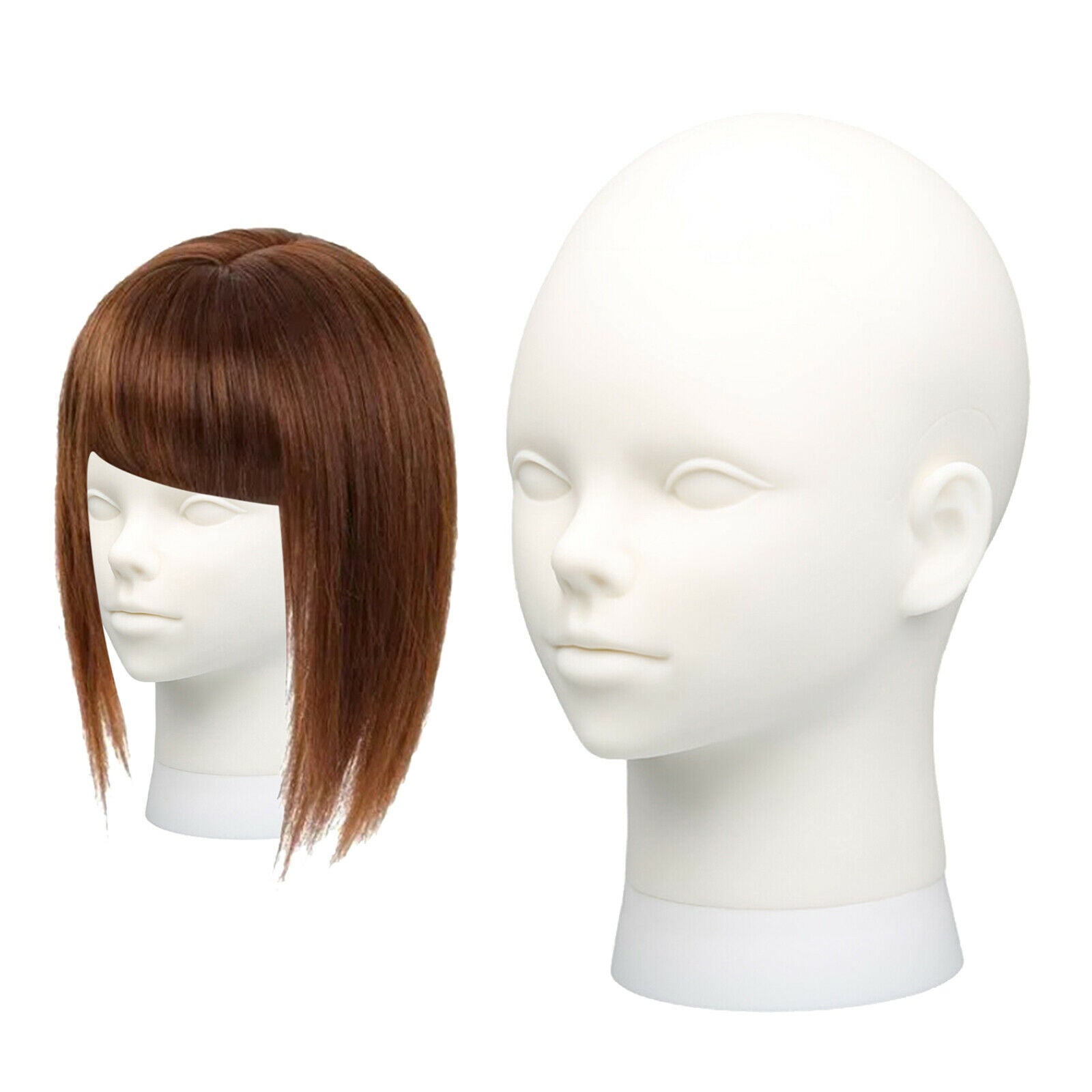 11 Inch Wig Head PVC for Wig Display Salon Cosmetology Practice Unisex