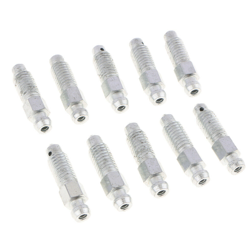 40x M8*1.25 31mm Brake Bleeder Screw+Grease Zerk Fitting Rubber Dust Cover