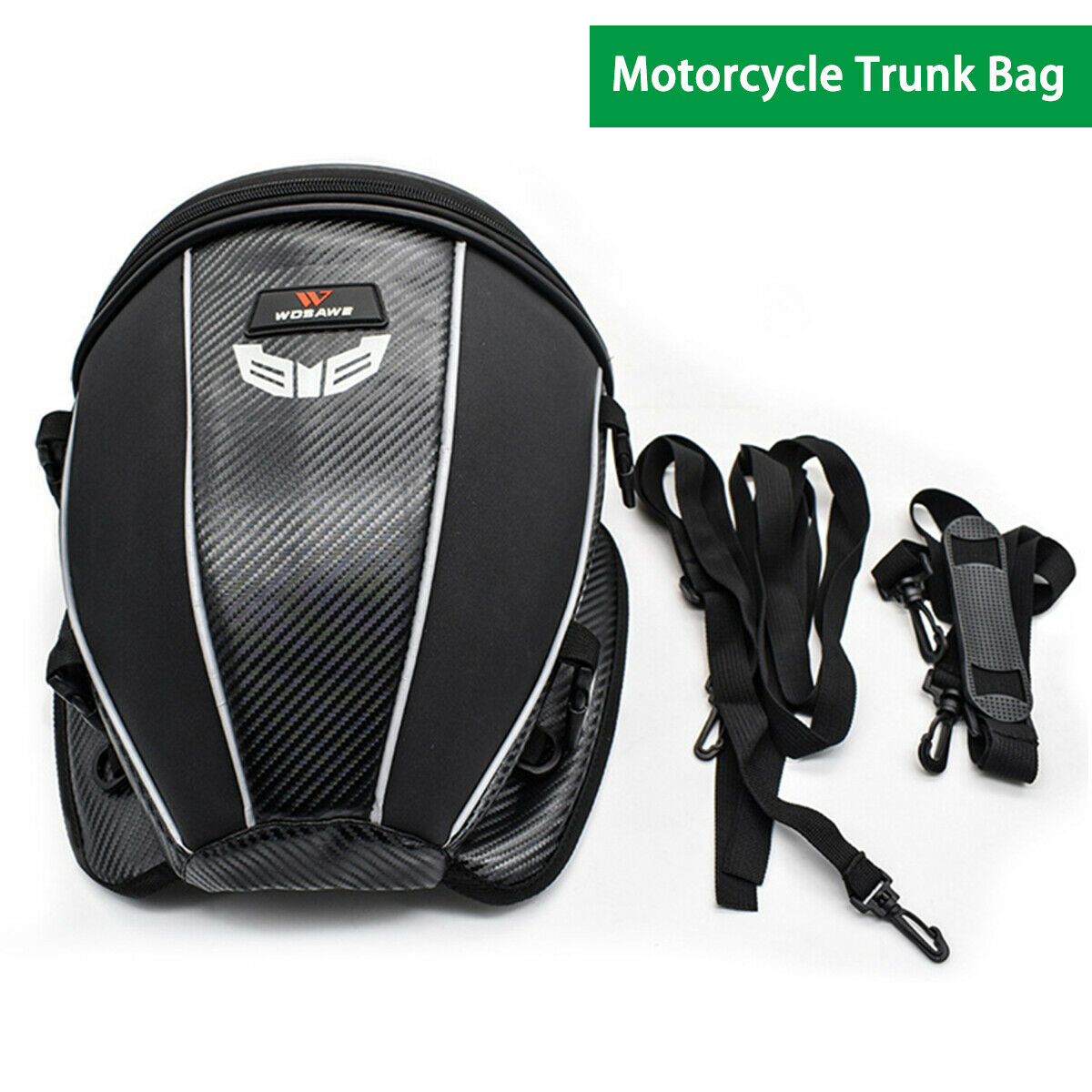 Motorcycle Trunk Tail Box Luggage Touring Pack Universal PU Leather Waterproof