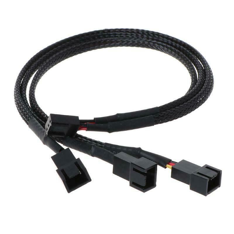 12V 30CM 3Pin Fan PWM 1 to 3 Way Power Supply Extension Cable Y Splitter Port