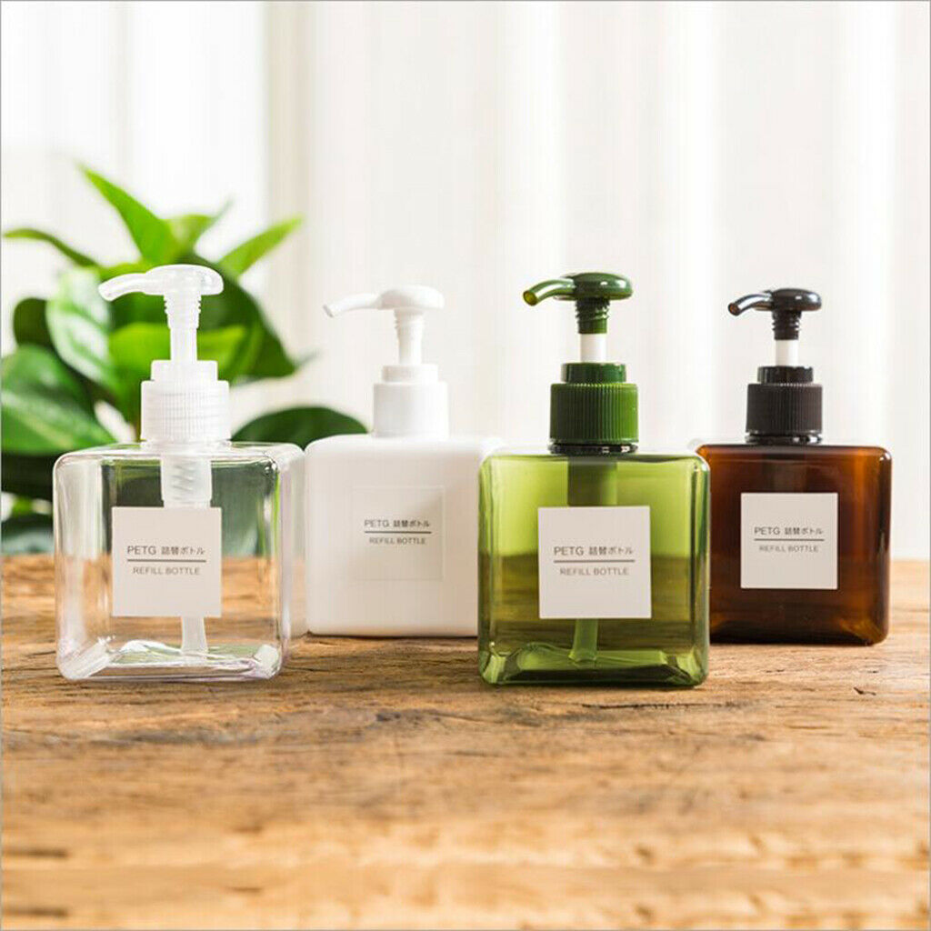 4pcs Plastic Empty Foaming Soap Dispenser Container for Bathroom or Kitchen