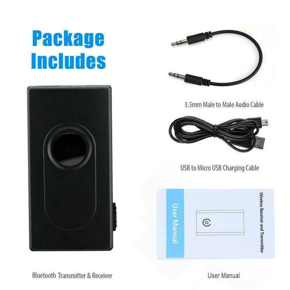USB Bluetooth 5.0 Transmitter Receiver Stereo Audio Adapter AUX TV CAR PC 3.5mm