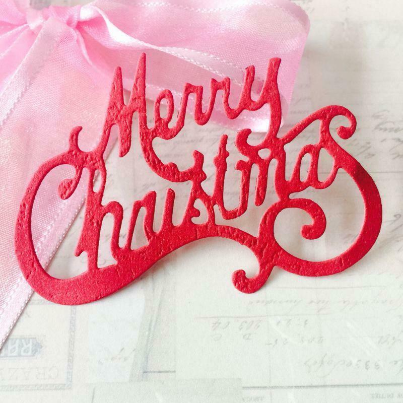Merry Christmas Cutting Dies Stencil DIY Scrapbooking Embossing Album Paper Gift