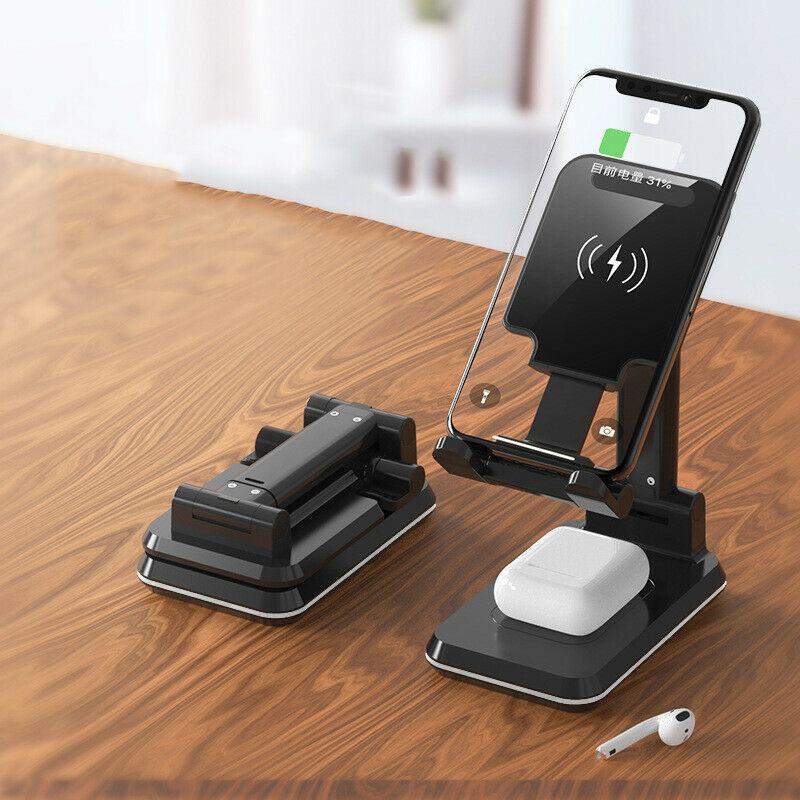 Wireless Charger 2-In-One Bracket Telescopic Folding Mobile Phone Tablet Holder
