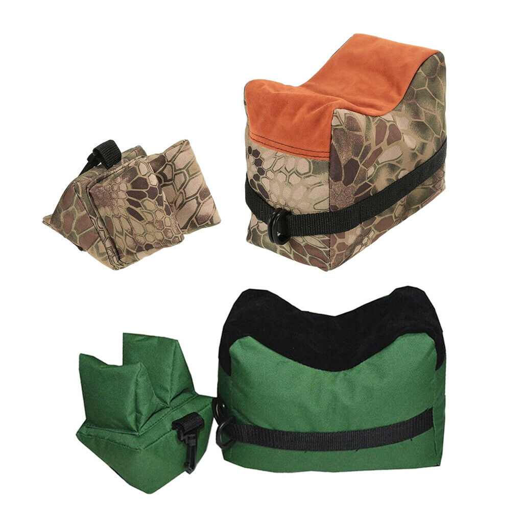 2pcs Front & Rear Bag Gun Support Shooting Rest Target Stand Sandbag Pouch