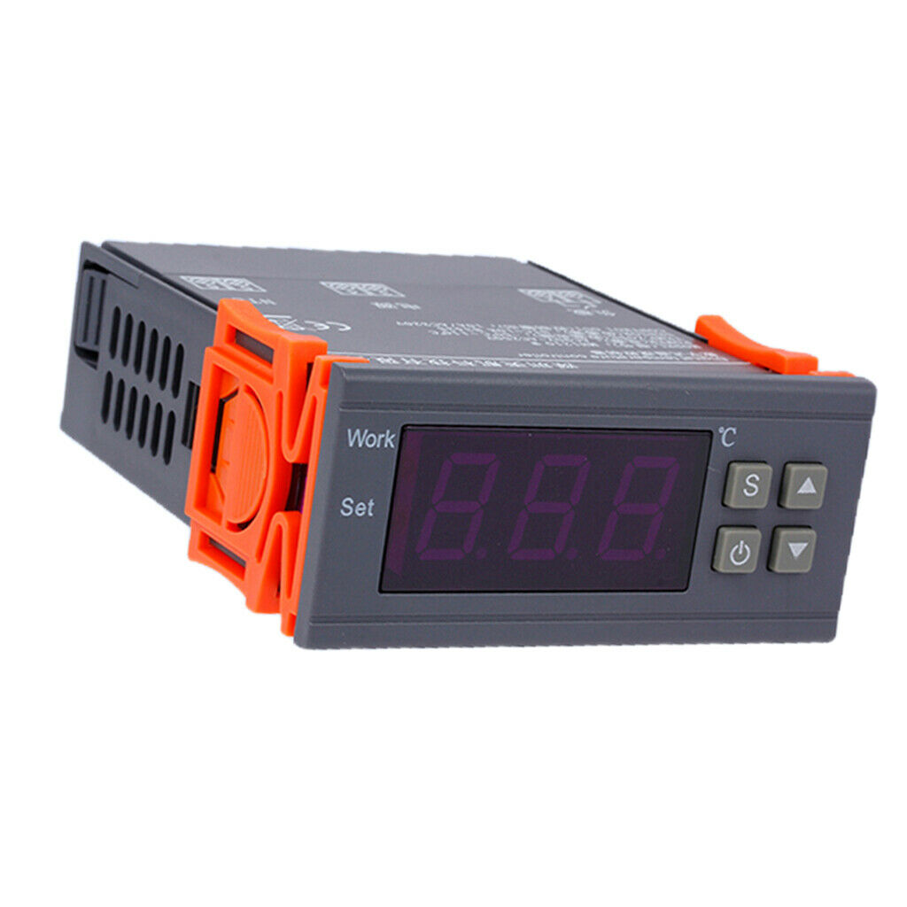 Smart Digital Microcomputer LED Thermostat Black Color Display