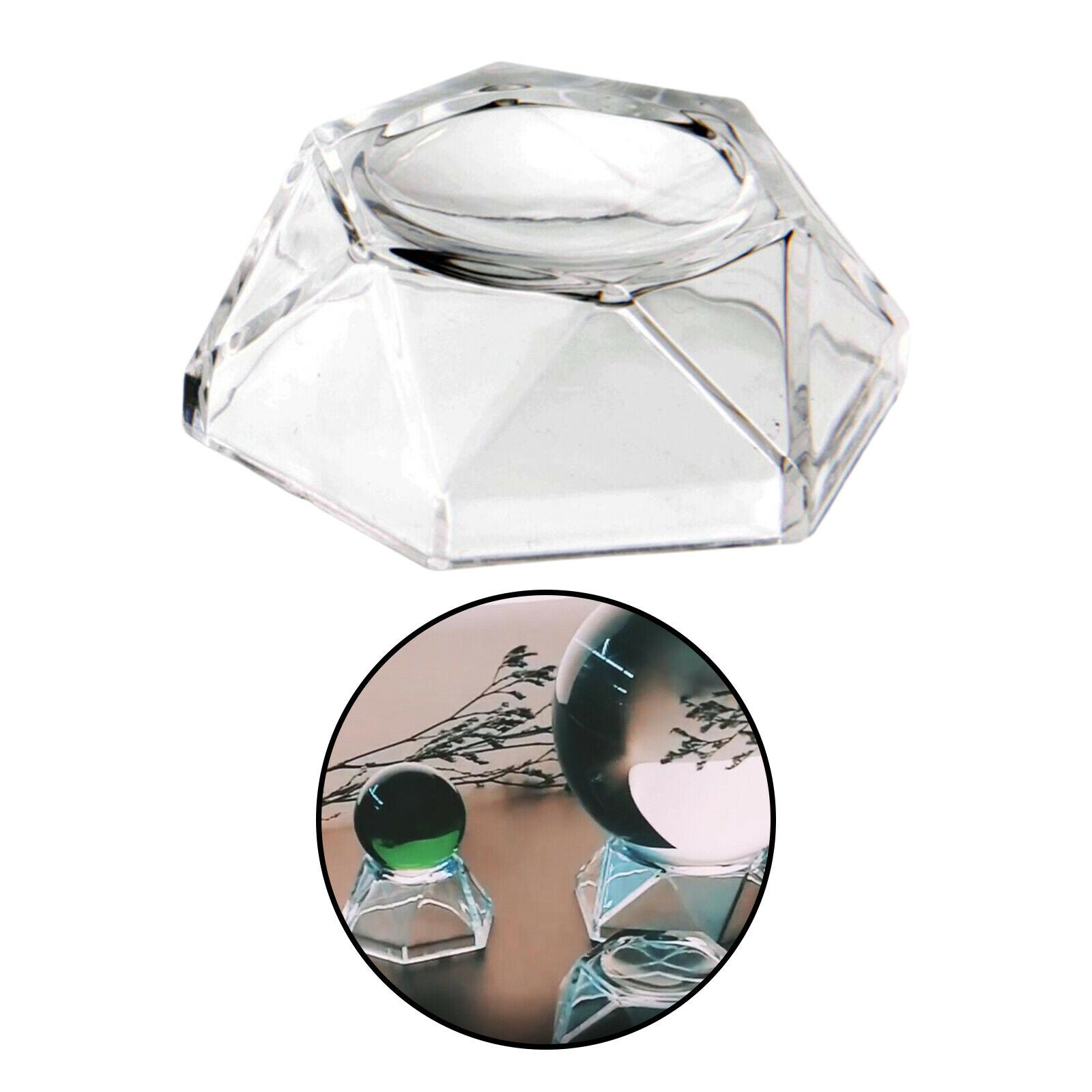 Crystal Ball Acrylic Base Sphere Holder Home Decor DIY Display Stand Small