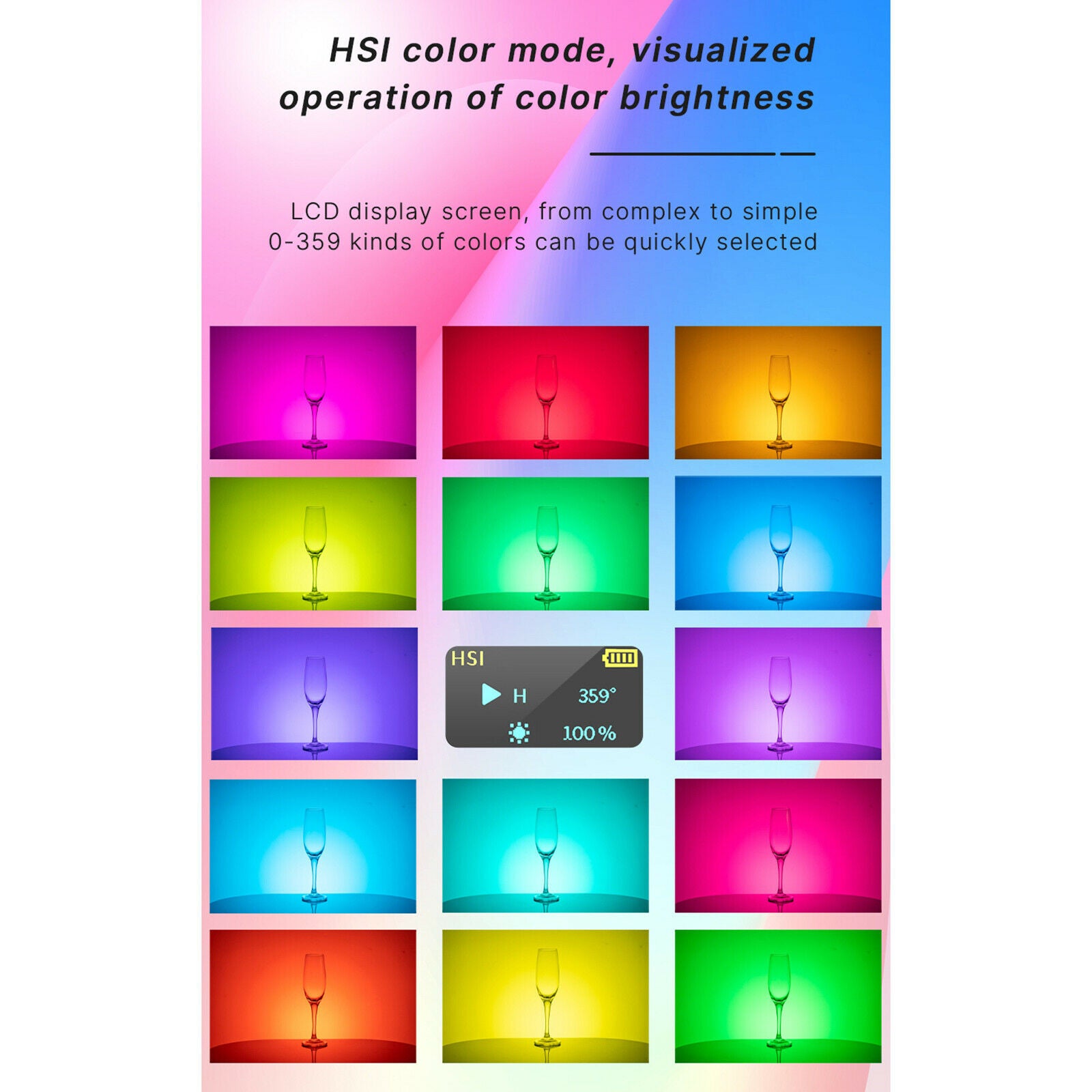 VL120 2500-9000K 5W Dimmable Mini Video Light Smartphone SLR Vlog Fill Light