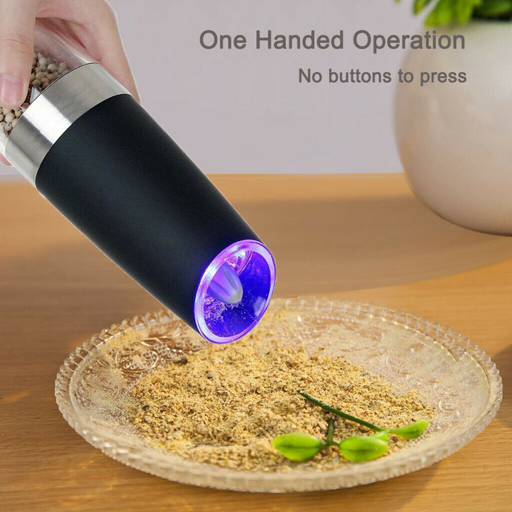 Stainless Steel Electric Pepper Mill Pepper & Salt Grinder Mill Kitchen New