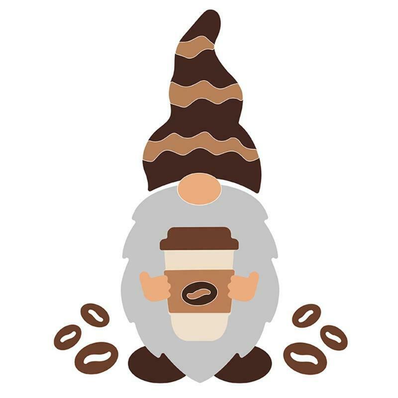 Coffee Gnome Metal Cutting Dies Stencil DIY Scrapbook Album Paper Card Template