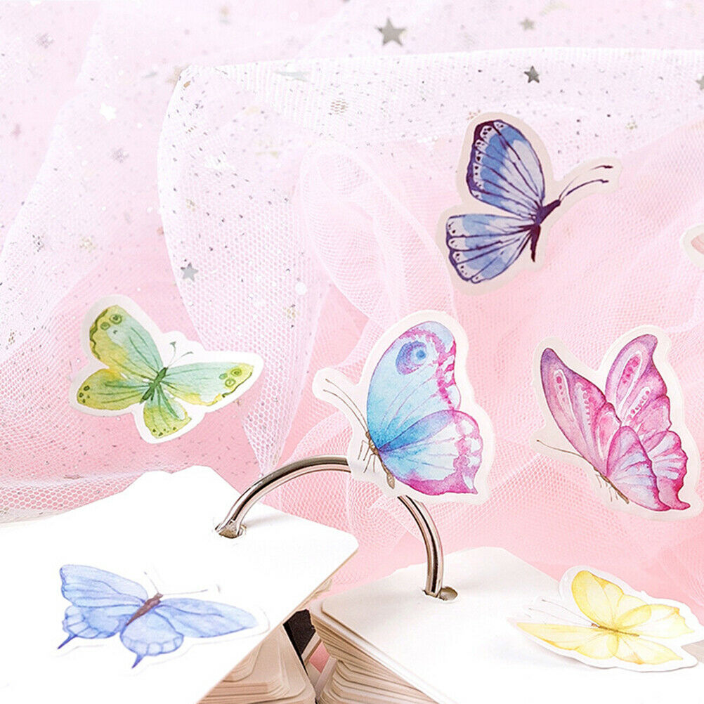 46pcs Butterfly Garden DIY Diary Stickers Paper Lables Gifts Packaging De.l8