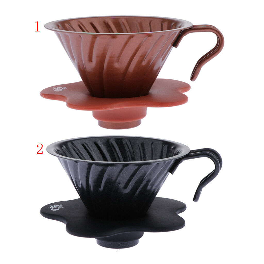 1 Pc Stainless Steel Pour Over Cone Coffee Dripper Cup Filter Holder, Golden