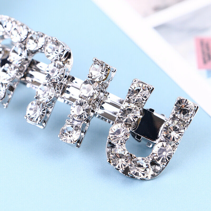 Simple letter hairpin temperament girl bangs clip side clip spring clip
