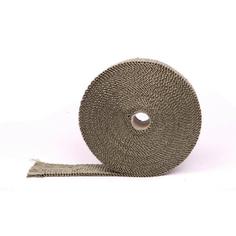 15M Exhaust 900â„ƒ Insulation Glass Fiber Tape Wrap Thermal Strip W/ Fixed ties