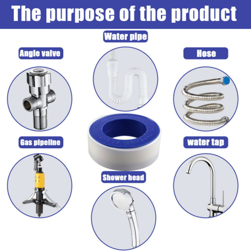 10x Joint Plumbing Fitting Seal Tape PTFE for Water Pipe Plumbing Sealing Tapes