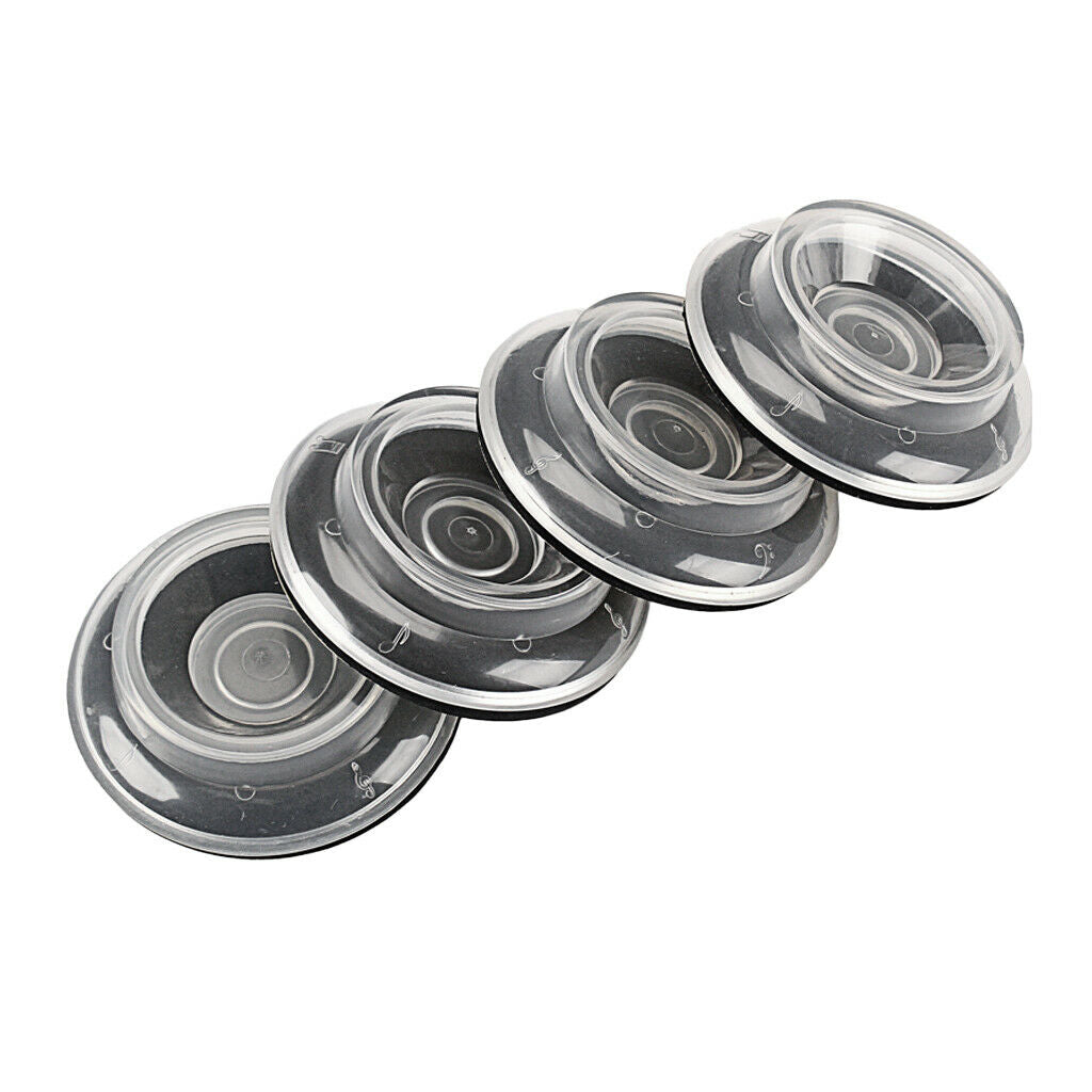4x transparent Vertical MATS Piano Caster Cup Instrument Parts Accessories