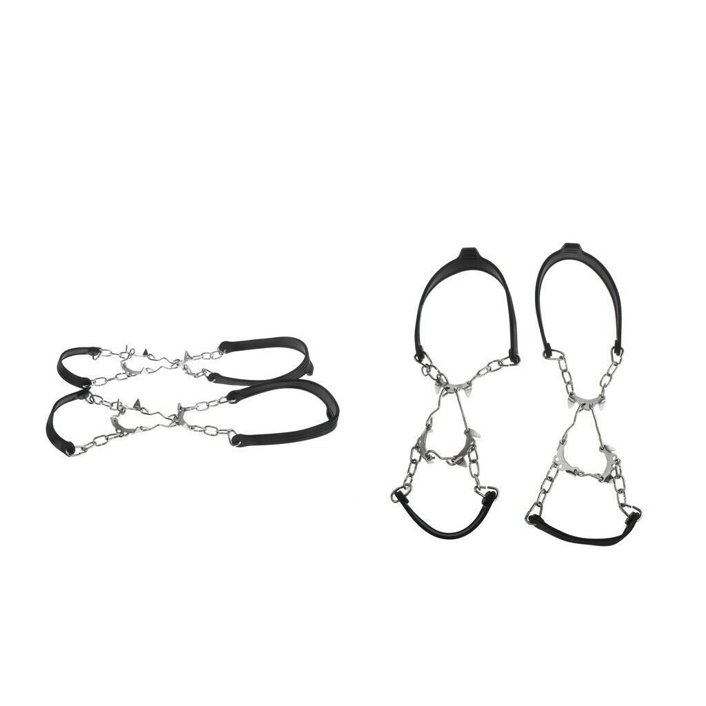 2 Pairs 6 Non- Grips for Snow Sleds Ice Crampon Traction Walk Cleats