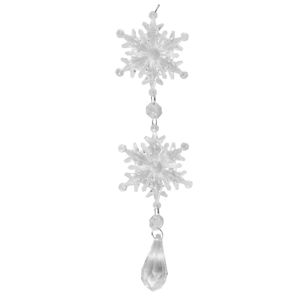 Christmas Acrylic Snowflake Pendant Bead Curtain Crystal Lamp Pendant B