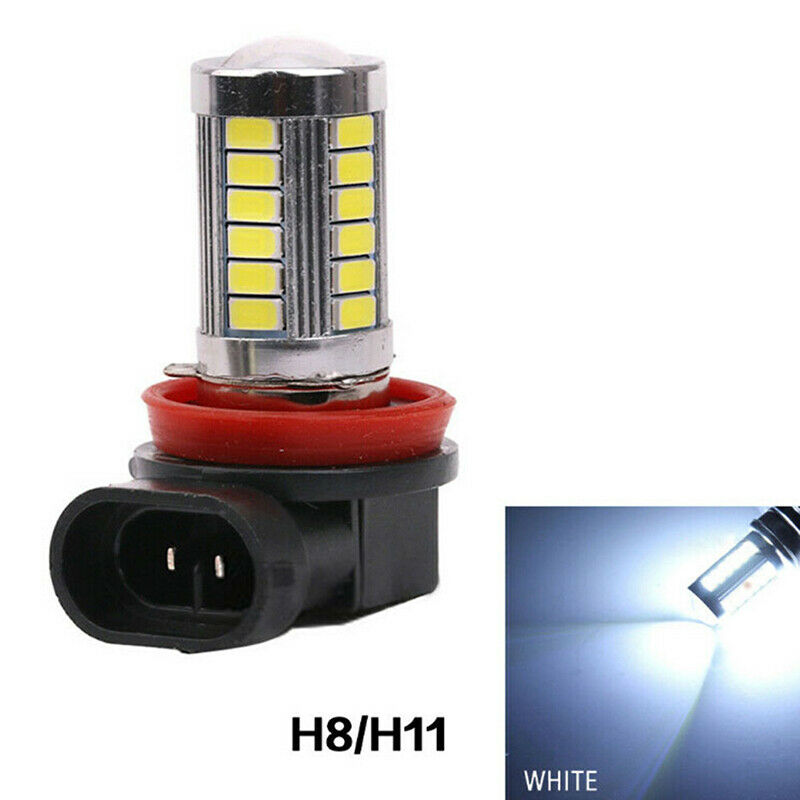 1Pc Super Bright H8/H11 33-LED White Car Fog Light Headlight Driving Lamp B_ADD