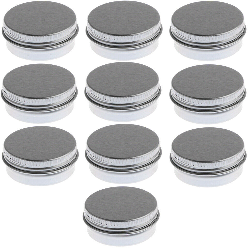 Metal Tins, Aluminum Round Containers with Screw Lids for Party Favors, Candle