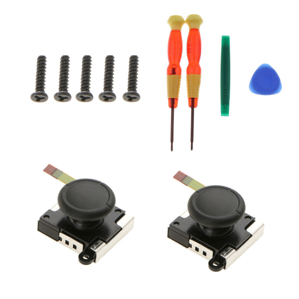 4PC Replacement Analog Joystick Sensor & Screws & Screwdriver Set for NS