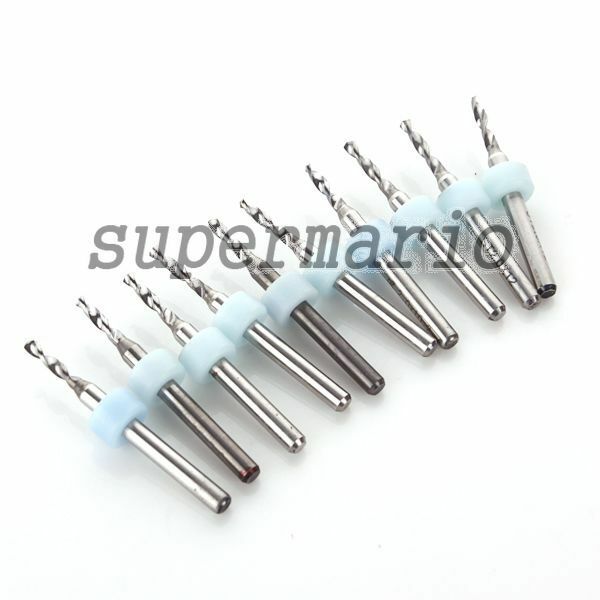 10x 2.0mm 2mm High Quality Carbide PCB Rotary Tool Jewelry CNC Drill Bits Router