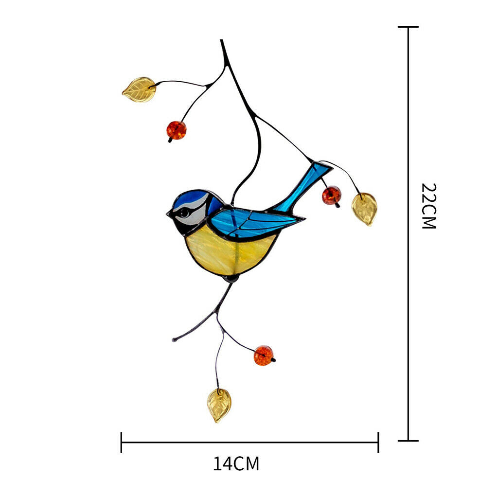 Stain Glass Window Wall Hummingbird Stickers Clings Home Decor Decoration