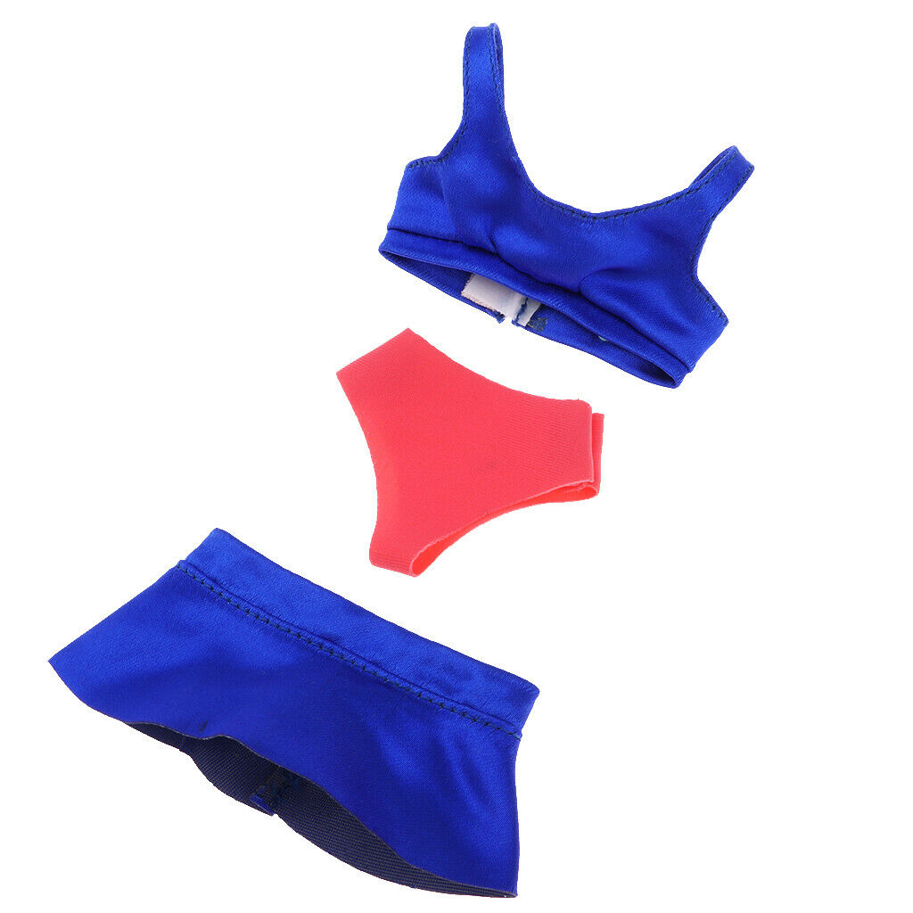 1 Set 1/6 Scale Woman Soldier Beach Bikini for 12'' Action Figures Blue