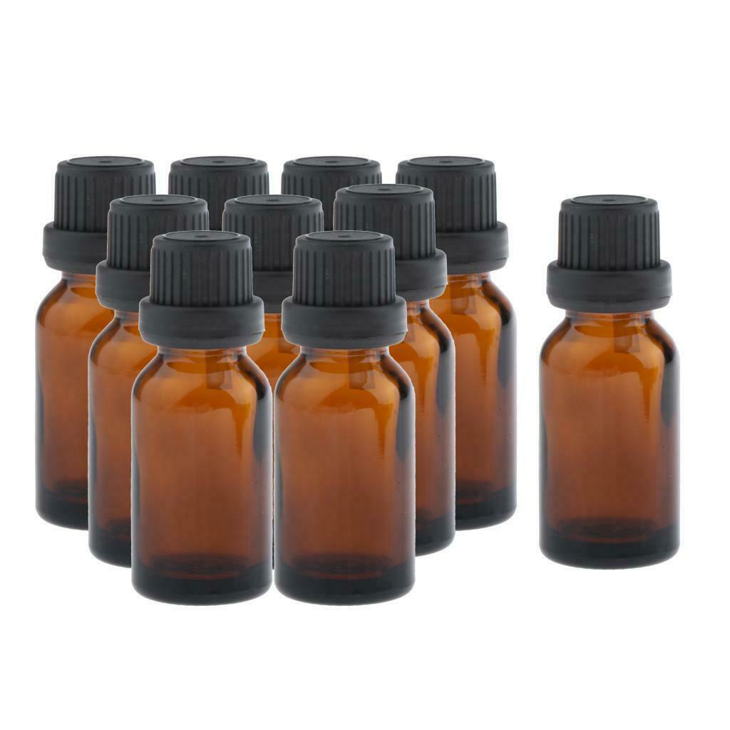 20x Essential Oil Bottle 10ml&15ml Euro Droppers Mini Makeup Liquid Vials