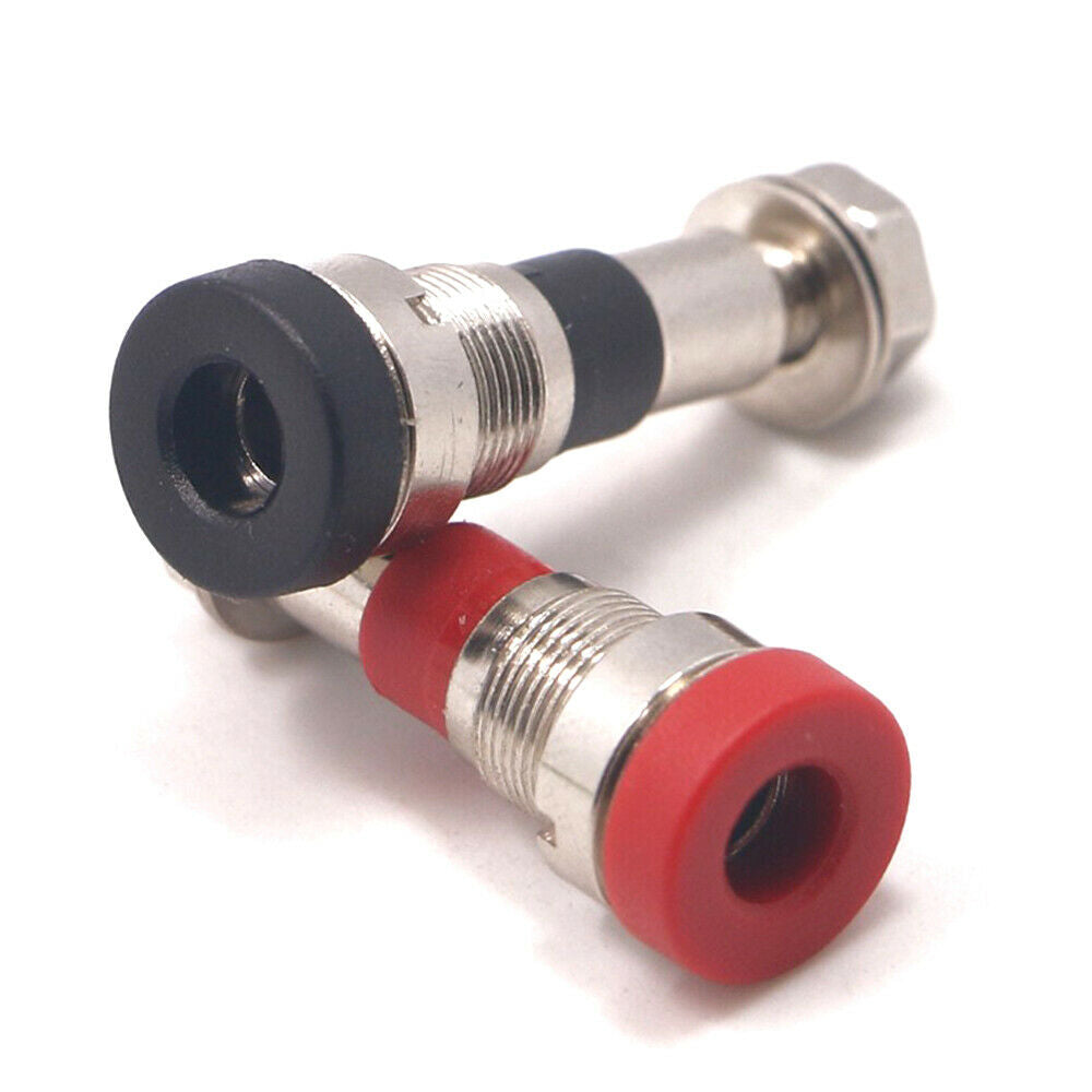 5PCS Banana Socket Connector 4mm 24A Top Nut Panel Pure Copper Nickel Plated