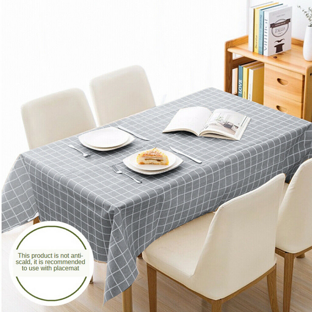 Chequered Tablecloths Oil-Proof Rectangle Home Dining Kitchen Picnic Decor