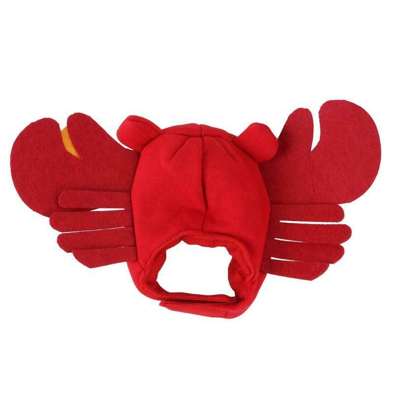 Cat Hat Crab Funny Halloween Costume Cat Dog Hats Pet Puppy Props Dress Headgear