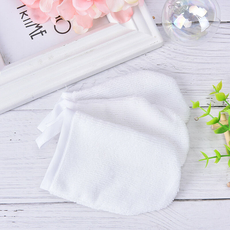 reusable microfiber facial cloth face towel makeup remover cleansing glove.l8