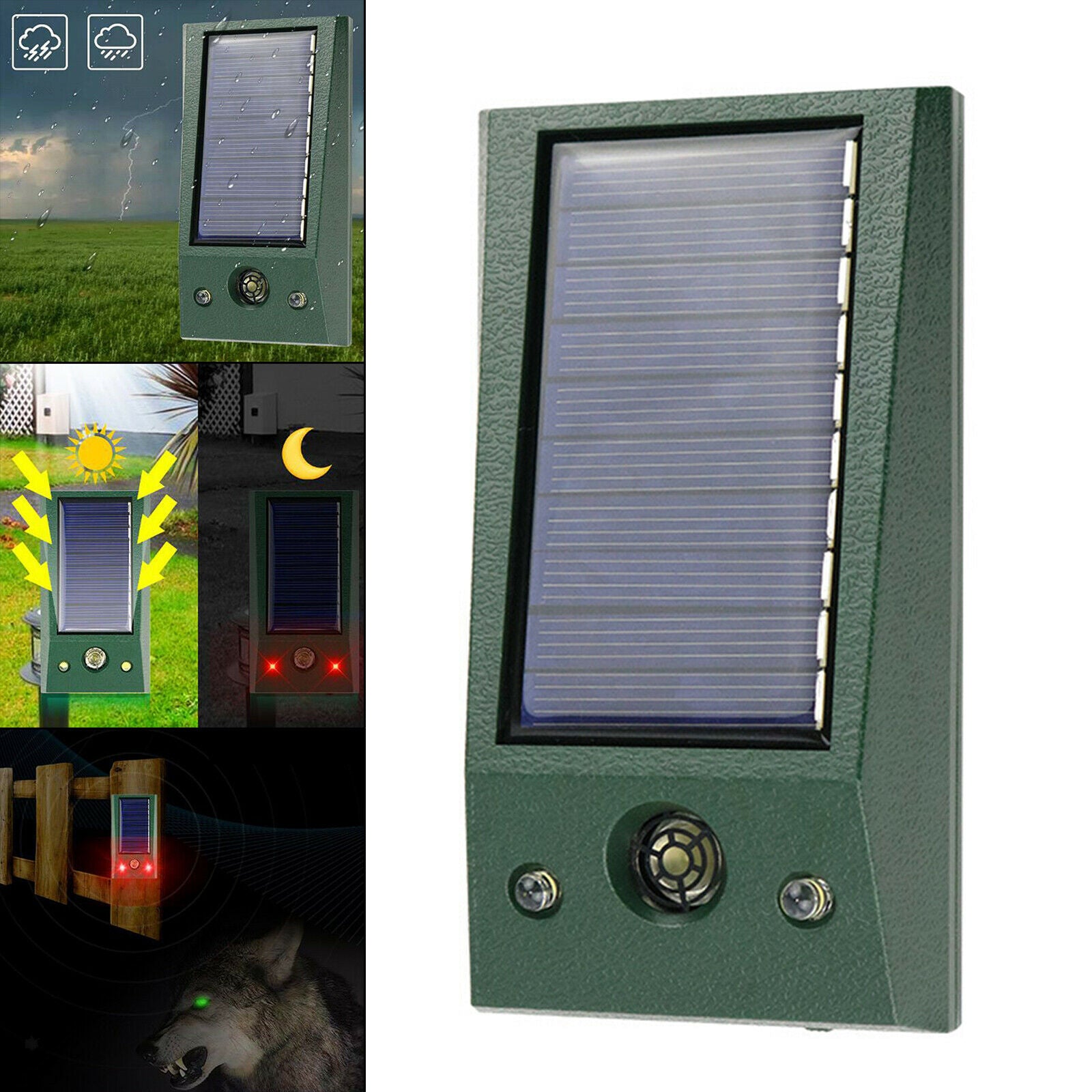 Animal Repeller Motion Detector Solar Strobe Sound Alarm Strobe Light