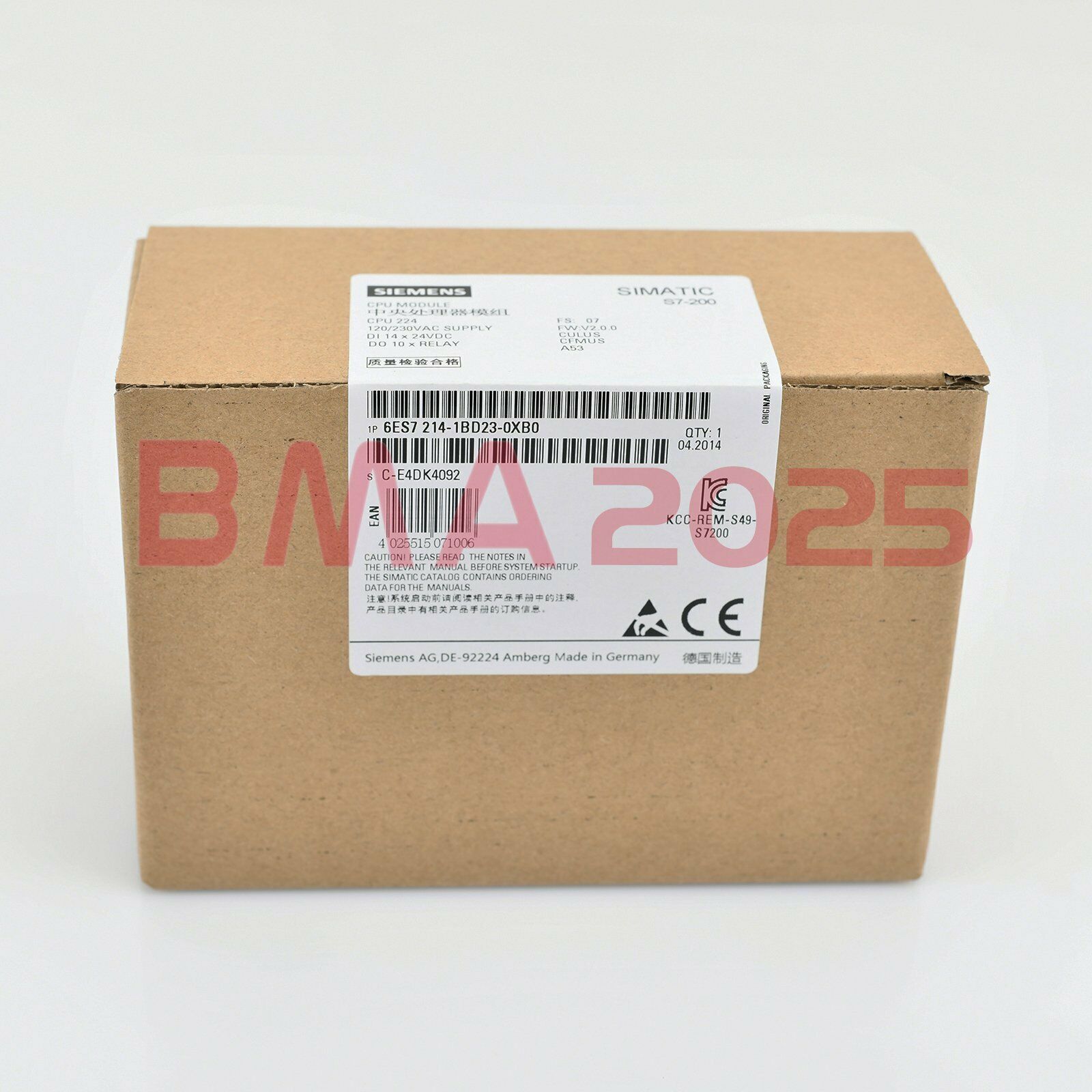 1PC New 6ES7 214-1BD23-0XB0 One year warranty DHL Free Ship SM9T