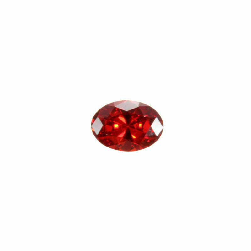 7x5mm Oval AAAAA Natural VVS Heated Glass Filling Pomegranate Red Gestone