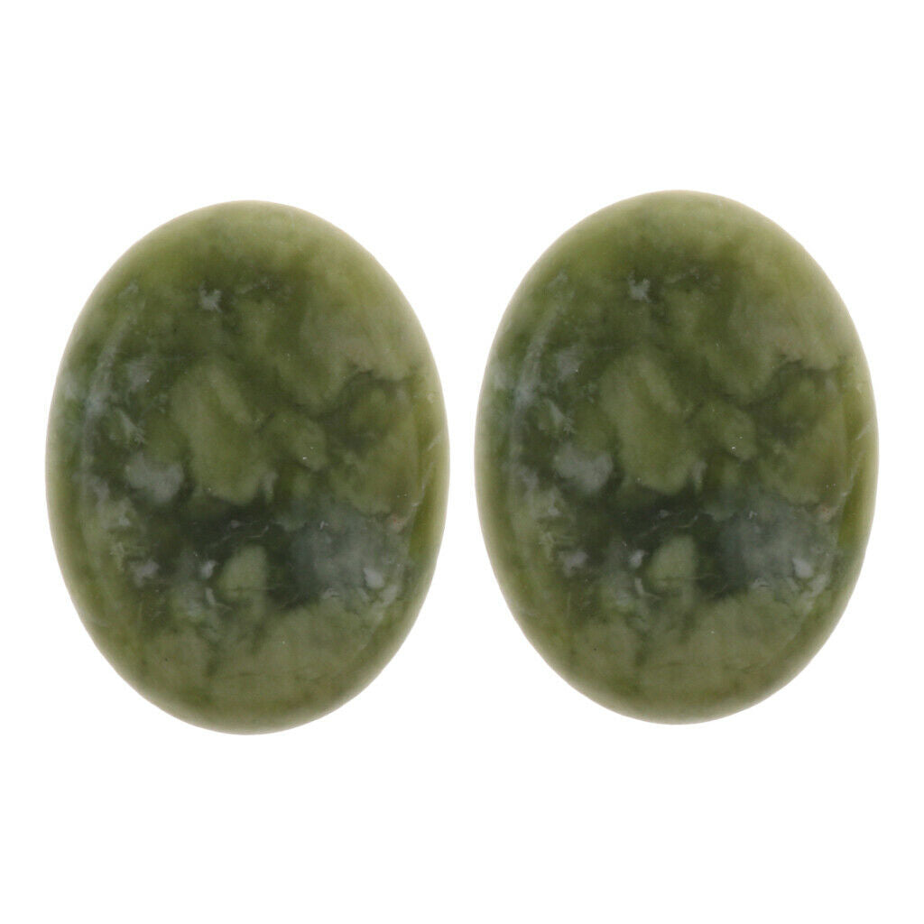 2 Packs Natural Jade Hot Massage Stone Neck Back Arms Spa Massage 3x4cm